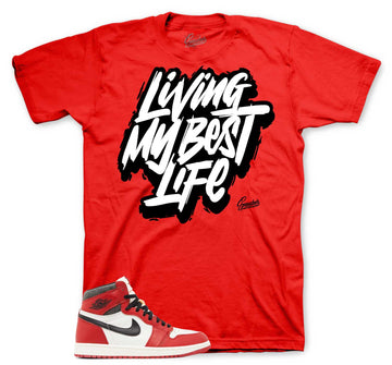 Retro 1 Lost And Found Shirt - Living Life - Red