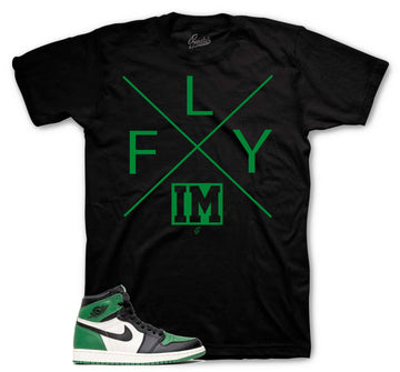 Retro 1 Lucky Green Shirt - I'm Fly - Black