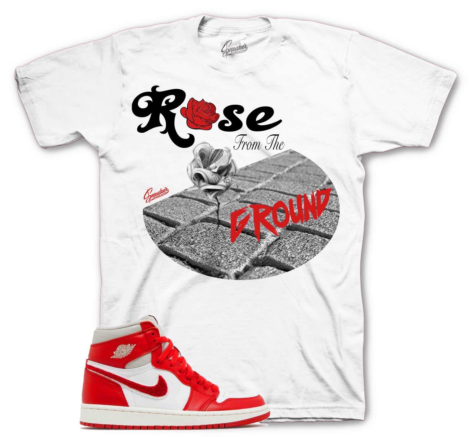 Retro 1 Newstalgia Shirt - Ground Rose - White