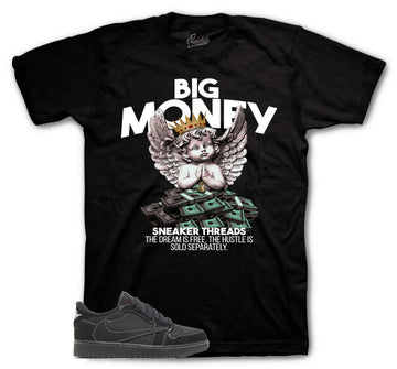 Retro 1 Black Phantom Shirt - Big Money - Black