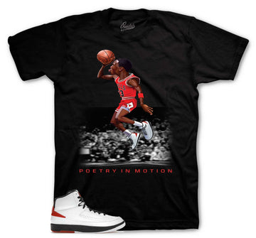 Retro 2 Chicago Shirt - Poetry In Motion - Black
