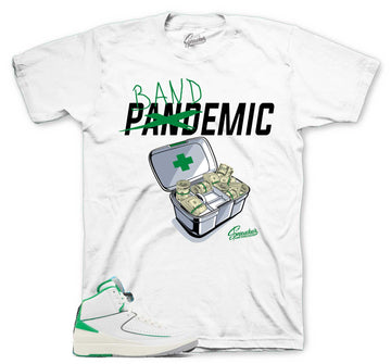 Retro 2 Lucky Green Shirt - Bandemic - White