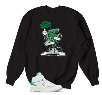 Retro 2 Lucky Green Sweater - Big S - Black