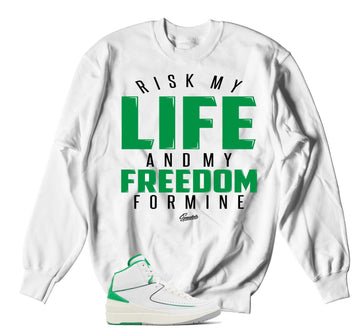 Retro 2 Lucky Green Sweater - My Life - White