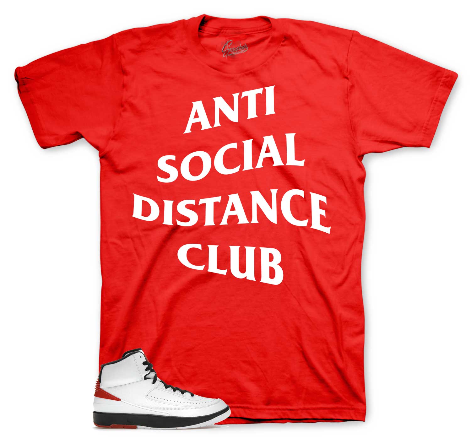 Retro 2 Chicago Shirt - Social Distance - Red