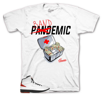 Retro 2 Chicago Shirt - Bandemic - White