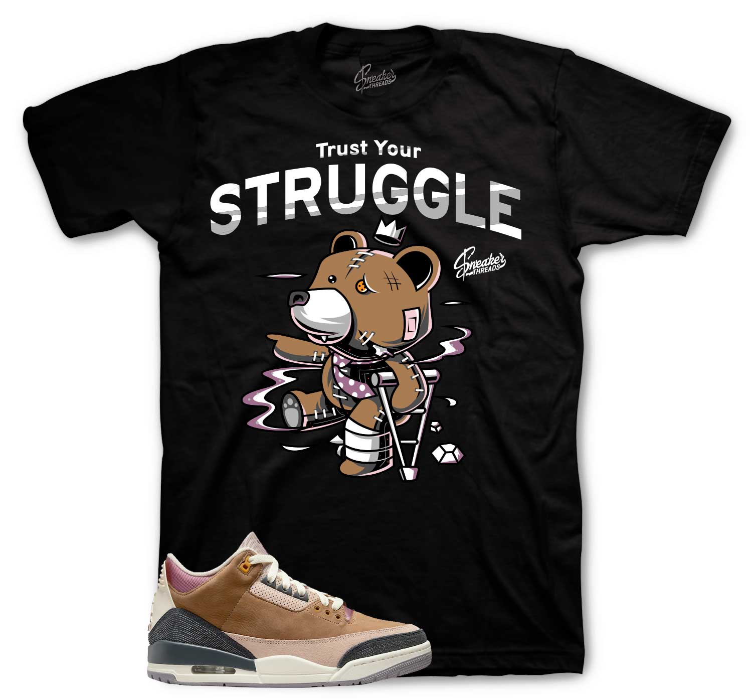 Retro 3 Winterized Shirt - Trust Struggle - Black
