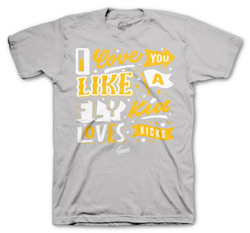 Retro 3 Cool Grey Shirt - Love Kicks - Grey