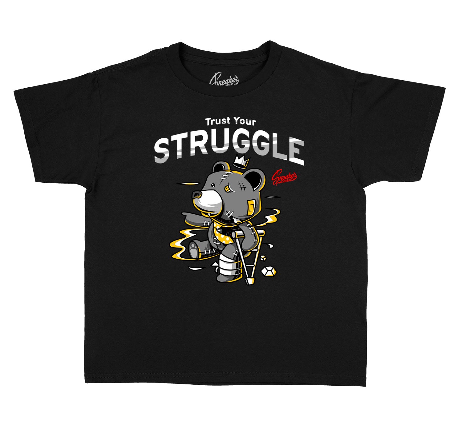 Kids Cool Grey 3 Shirt - Trust Your Struggle - Black