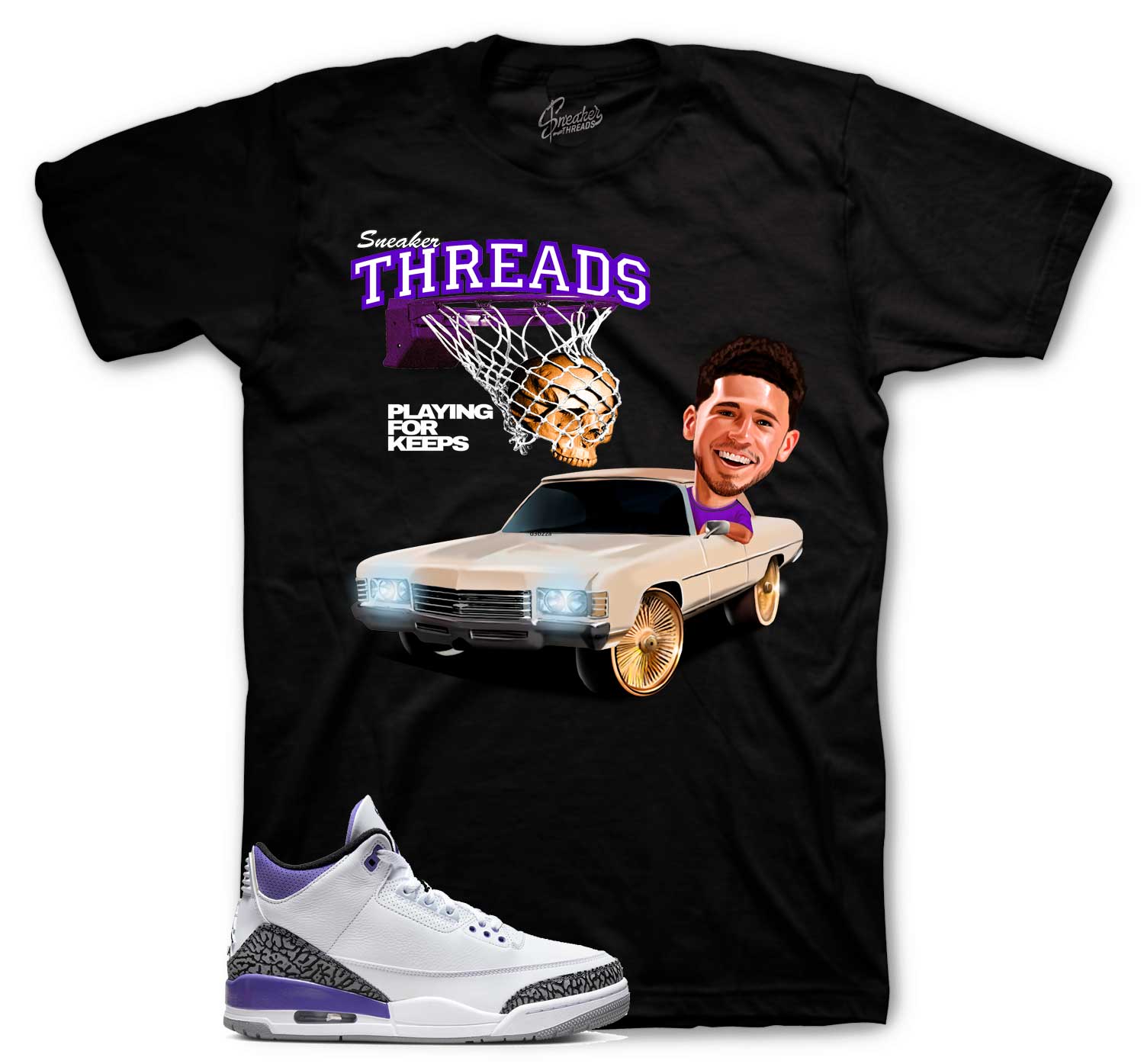 Jordan 3 dark iris sneaker tees