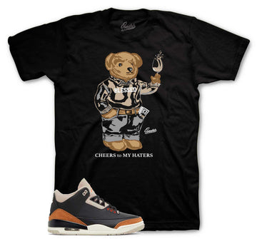 Retro 3 Desert Elephant Shirt - Cheers Bear - Black