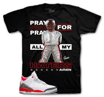 Retro 3 Fire Red Shirt - Amen - Black