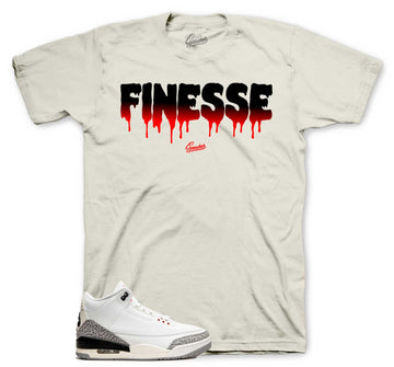 Retro 3 White Cement Reimagined Shirt - Finesse - Natural