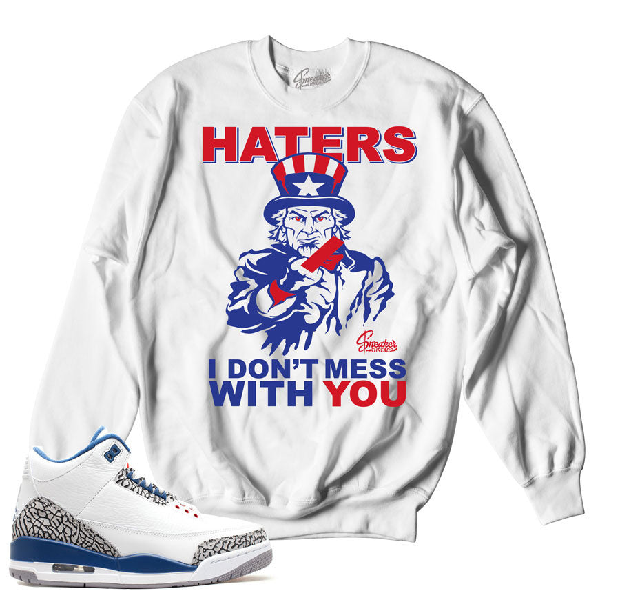 Sweaters match Jordan 3 true blue retro 3 OG sweatshirt.