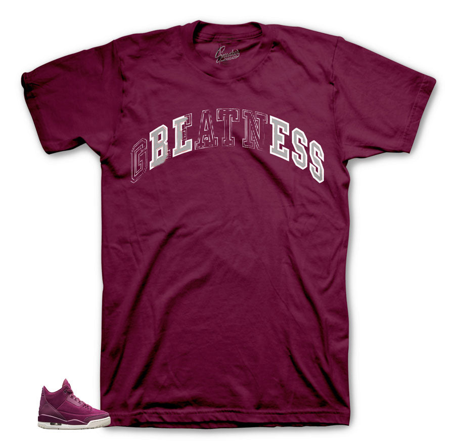 Maroon Stitched Bless shirt for Bordeaux 3's