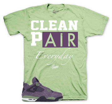 Retro 4 Canyon Purple Shirt - Clean Pair - Pistachio