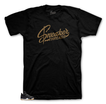 Sneaker Jordan 4 Black gum Laser matches tee that is matching to Jordan 4 Black Gum Sneakers