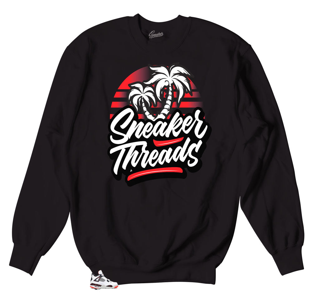Sneaker threads Palms Black sweatshirt for Crimson 4's