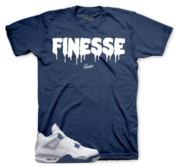 Retro 4 Midngiht Navy Shirt - Finesse - Navy