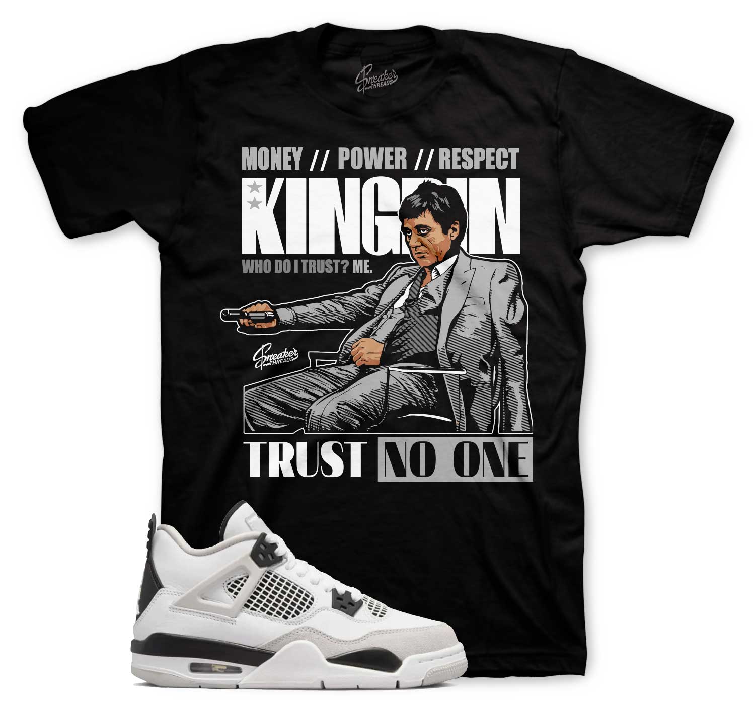 Jordan 4 Military Black Sneaker Tees