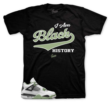 Retro 4 Seafoam Oil Green Shirt - I Am - Black