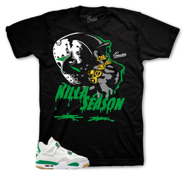 Retro 4 SB Pine Green Shirt - Killa Season - Black