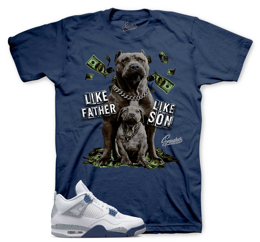Retro 4 Midngiht Navy Shirt - Father Like Son