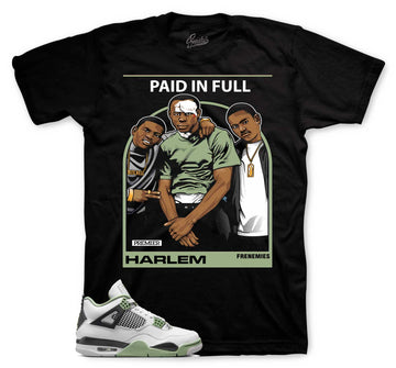 Retro 4 Seafoam Oil Green Shirt - Frenemies - Black