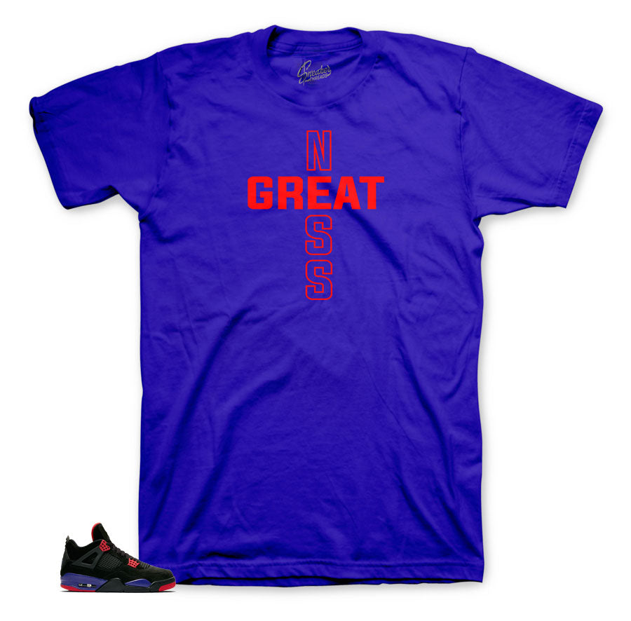 Official matching sneaker tees for Jordan 4 raptor sneakers.