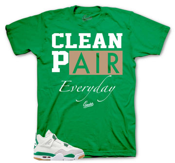 Retro 4 SB Pine Green Shirt - Clean Pair - Green