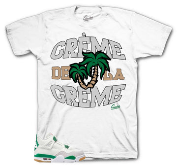 Retro 4 SB Pine Green Shirt - Creme - White