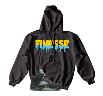 Retro 5 Aqua Hoody - Finesse - Black