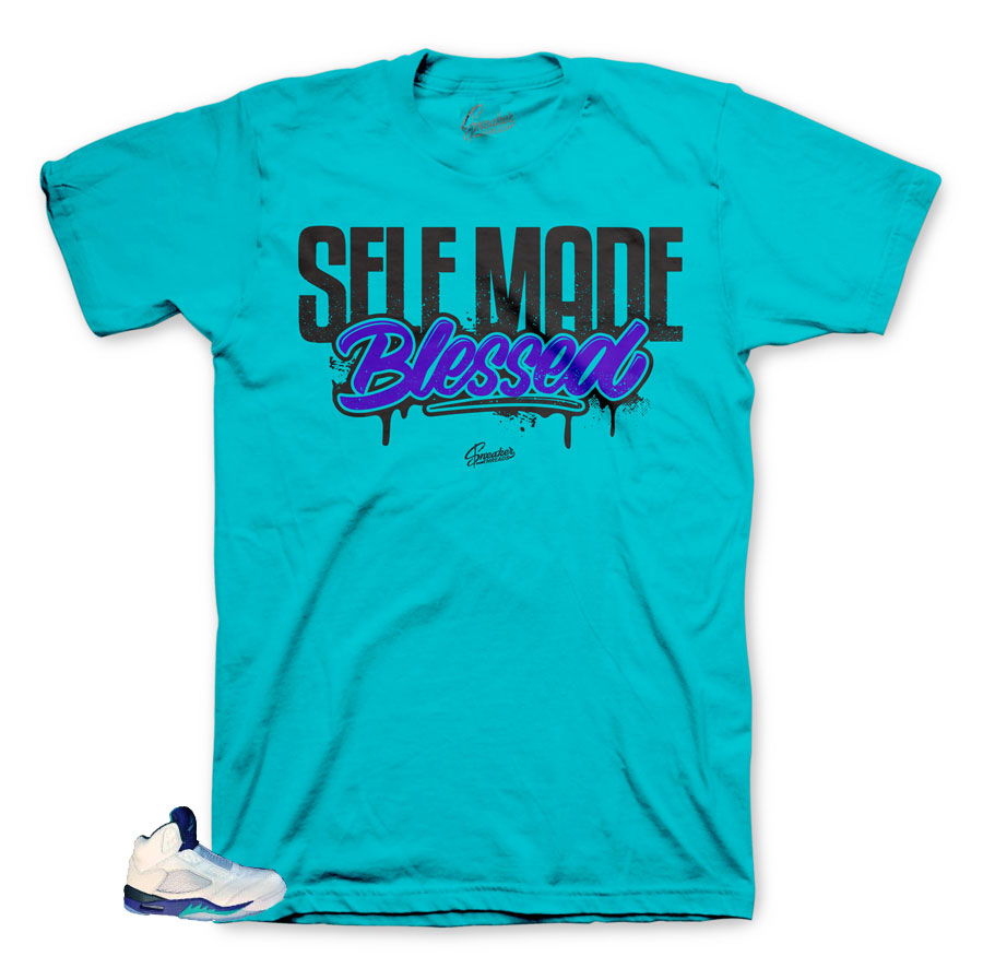 Self Made teal shirt for Bel Air 5's