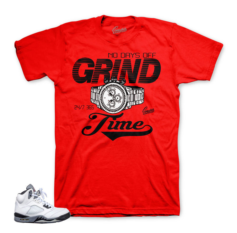Jordan 5 cement shirts match shoes | Grind Time Shirt