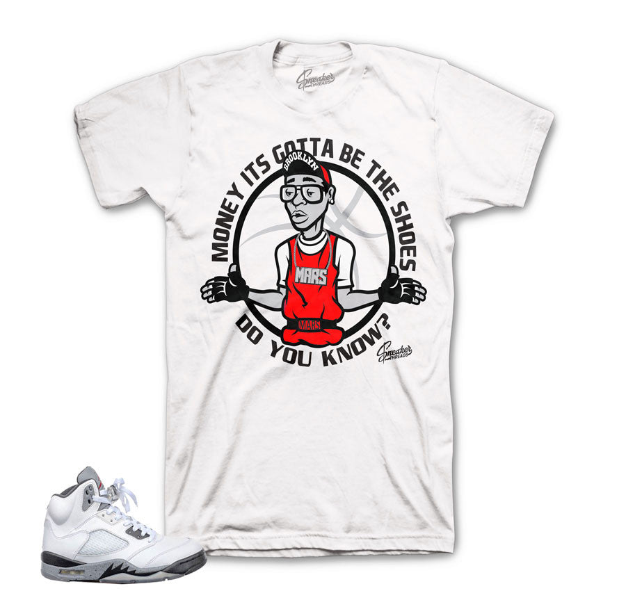 Jordan 5 white cement tee match | Gotta be the shoes shirt.