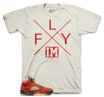 Retro 5 Mars For Her Shirt - I'm Fly - Natural
