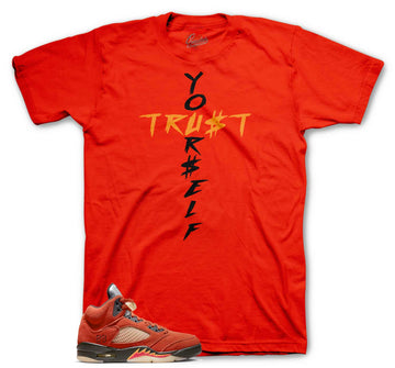 Retro 5 Mars For Her Shirt - Trust Yourself - Red