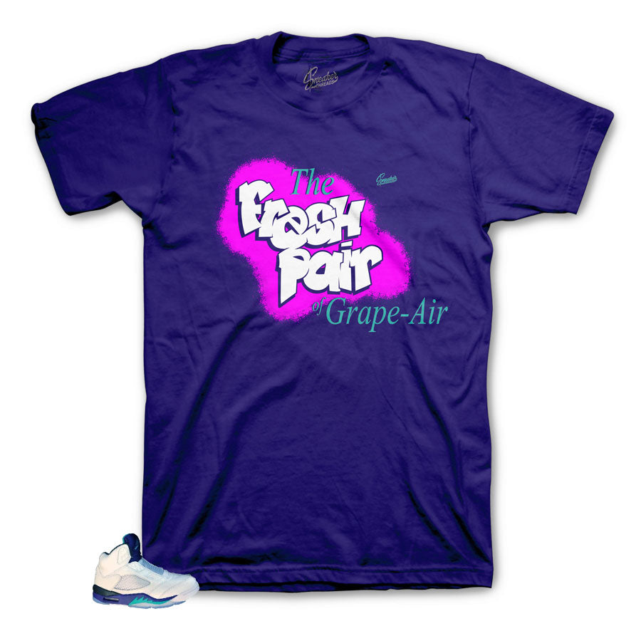 Jordan 5 grape bel air sneaker tees match fresh prince retro 5.