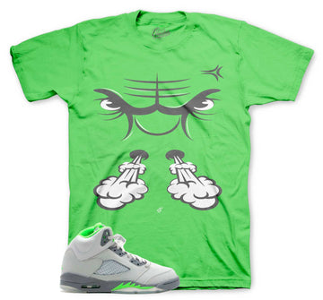 Jordan 5 green bean sneaker tees