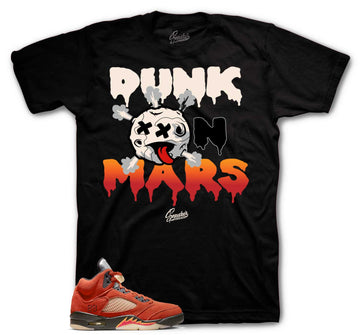 Retro 5 Mars For Her Shirt - Planet - Black
