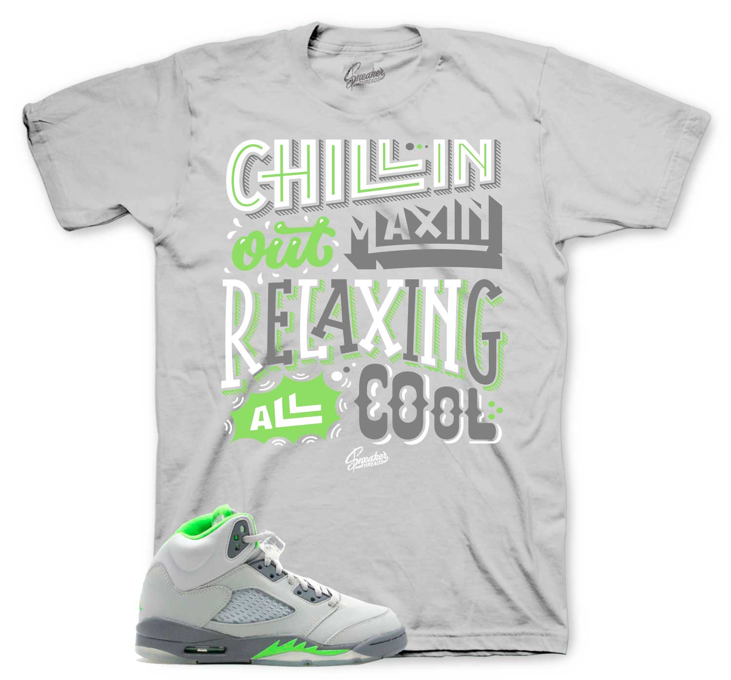 Jordan 5 green bean sneaker tees