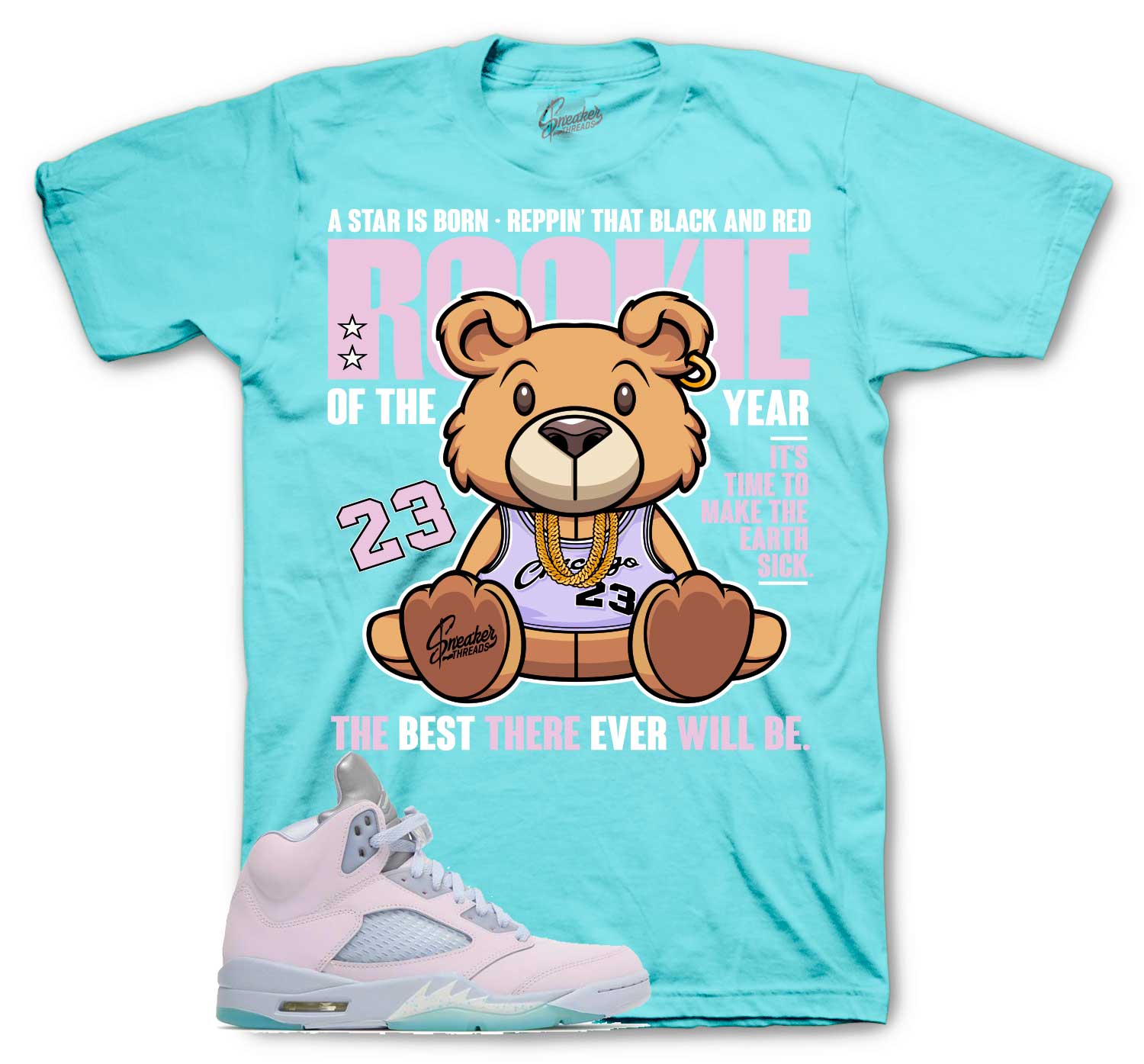 Jordan 5 easter regal pink shirts