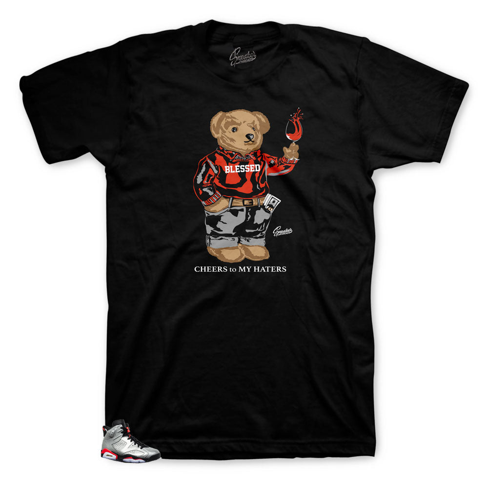 Jordan 6 Reflective sneaker shirts bear edition to match sneakers