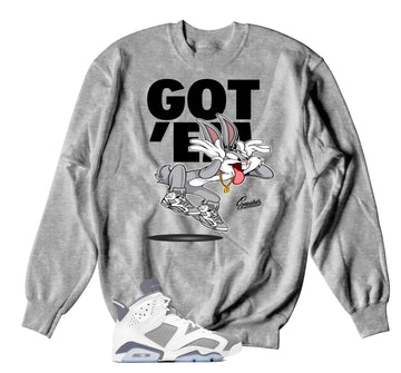 Retro 6 Cool Grey Sweater - Copped Em - Heather Grey