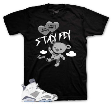 Retro 6 Cool Grey Shirt - Money Over Love - Black