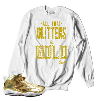 Jordan 6 pinnacle gold sweaters match retro 6 sneaker crews.