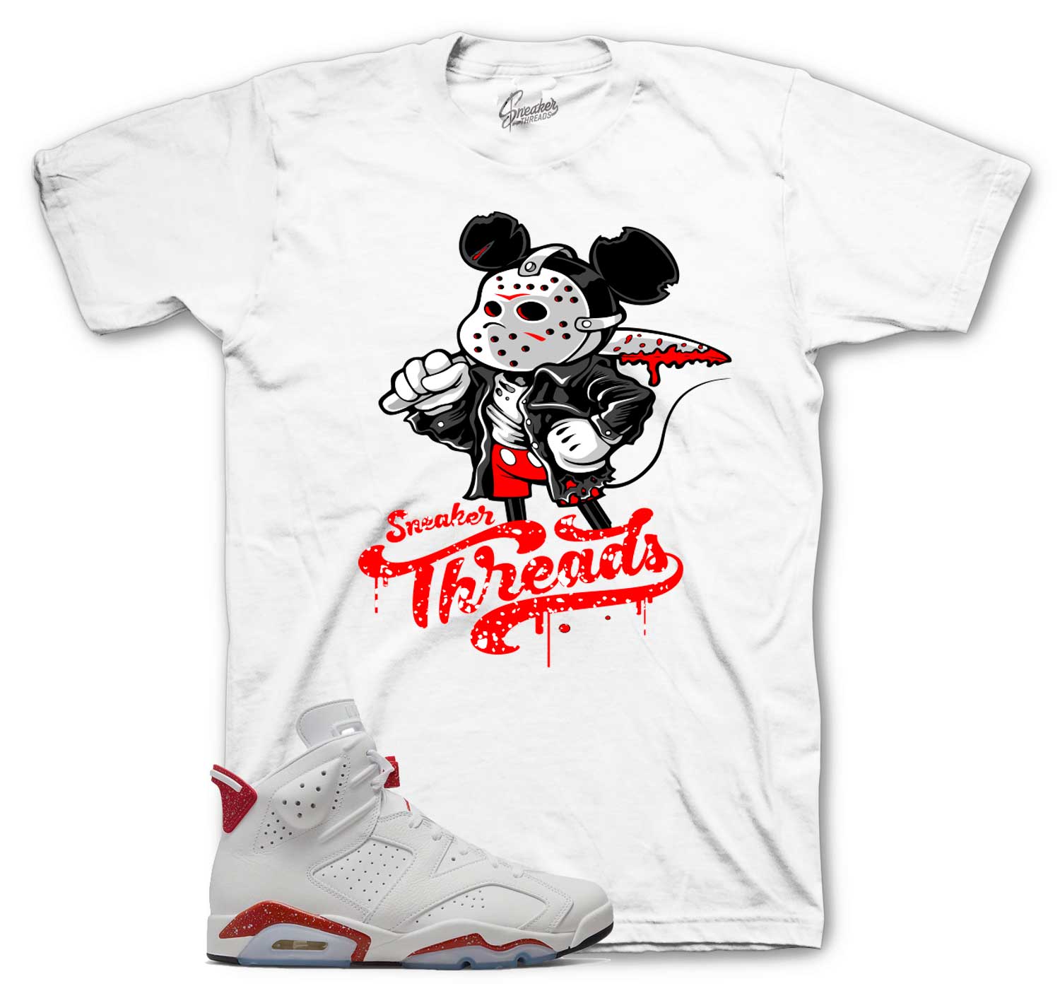 Jordan 6 red oreo sneaker tees