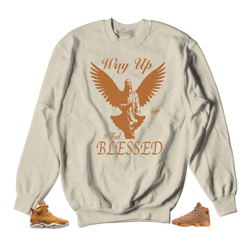 Jordan 6 wheat sweatshirts match retro 13 sneaker sweaters.