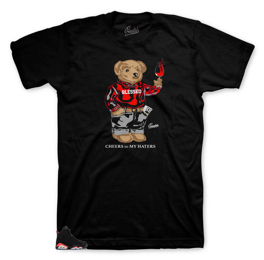 Retro 6 Infrared Shirt - Cheers Bear - Black