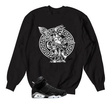 Retro 6 Metallic Silver Sweater - St. Michael - Black